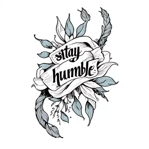 stay humble tattoo design idea
