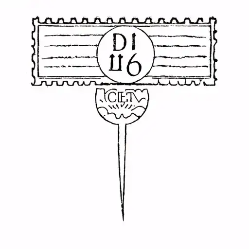 German postage stamp tattoo design idea