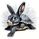 Turtle And Rabbit tattoo design idea