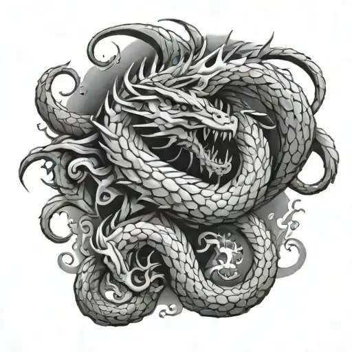 jormungand coilling tattoo design idea