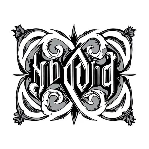 Two Word Ambigram Generator tattoo design idea