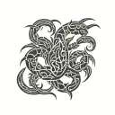 Polynesian scorpion tattoo design idea