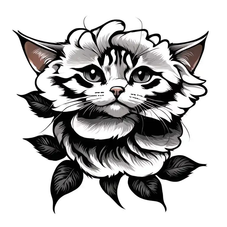 a cat tattoo design idea