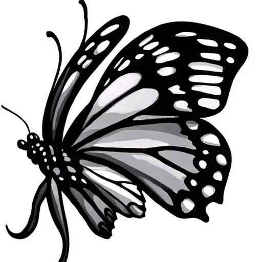 Anime Butterfly tattoo design idea