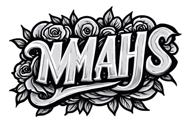 MMahs in cursive tattoo design inspired tattoo design idea