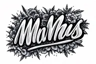 MMahs in cursive tattoo design inspired tattoo design idea