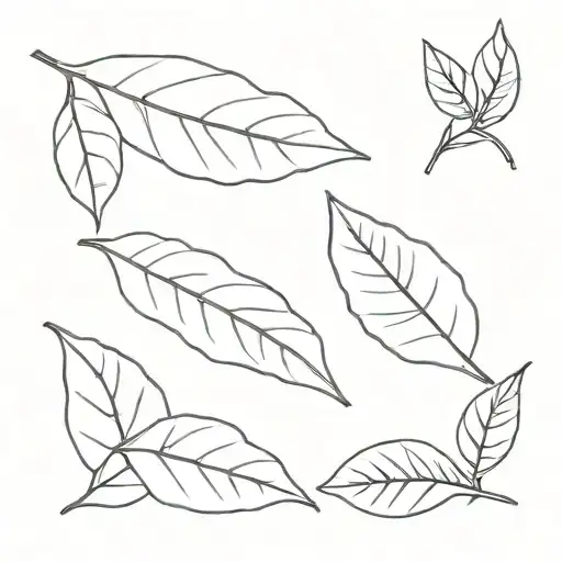 bay leaves and 222 tattoo design idea