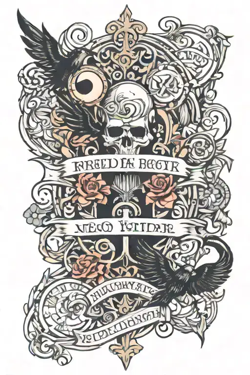 biblical verse tattoo design idea