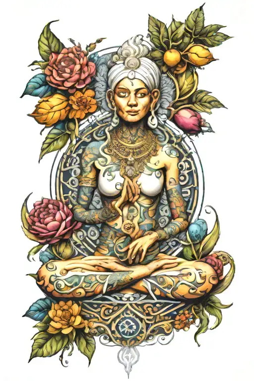 kundalini Ida pingala sushumna tattoo design idea