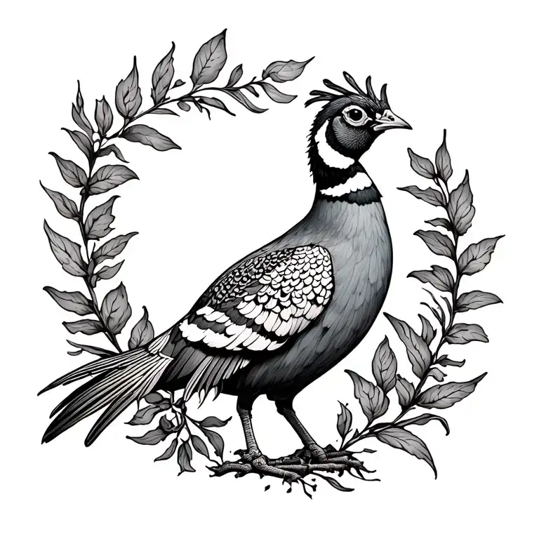 pheasant tattoo back tattoo design idea