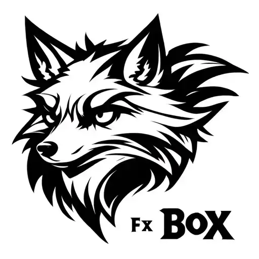"Fox Box" product logo tattoo design idea