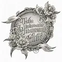 philippians 4:13 written with clouds tattoo design idea