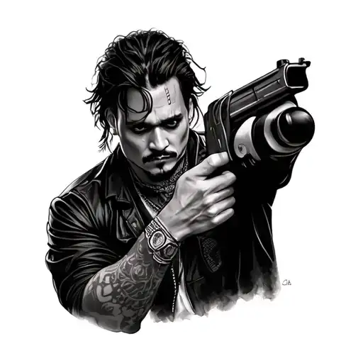 Johnny Depp 21 jump street tattoo design idea