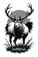 Scottish stag tattoo design idea