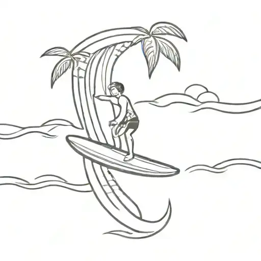 surfs up the movie tattoo design idea
