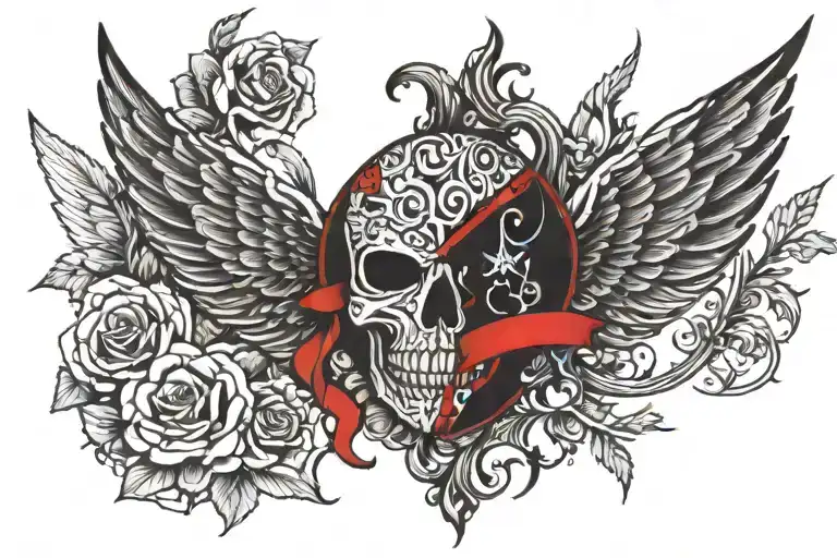 trust no one, black and white wih a little bit of dar red, it should represent betrayal, lost time and wasted love tattoo design idea