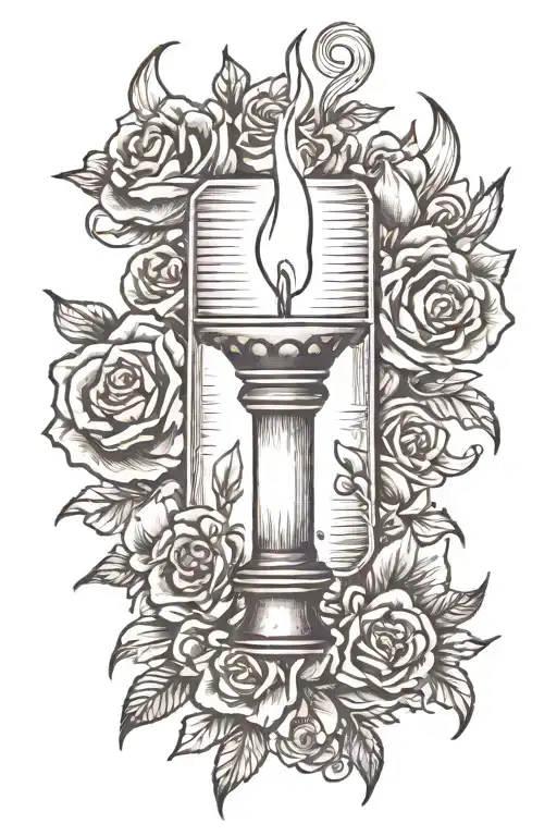 burn the candle at both ends  tattoo design idea
