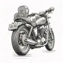 harely davidson motorcycle tattoo design idea
