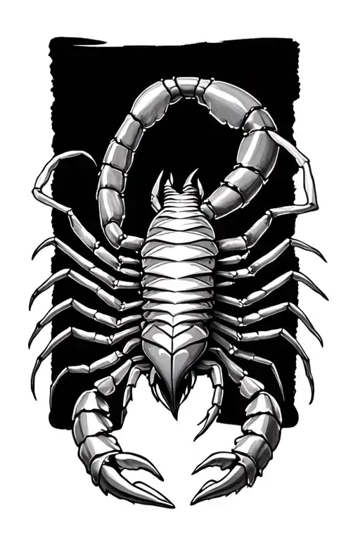 Scorpion that holds a heart tattoo design idea