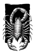 Scorpion that holds a heart tattoo design idea