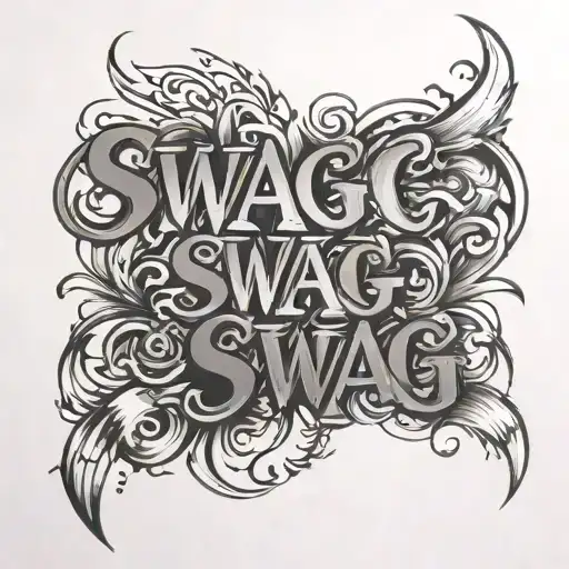 swag word tattoo design idea