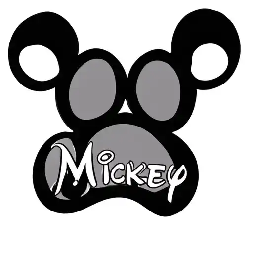 "Mickey" "Mickey" dog paw print inside tattoo design idea