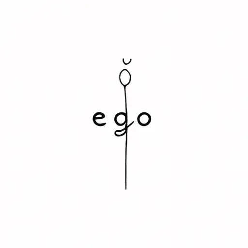 ego, calm, modesty tattoo design idea