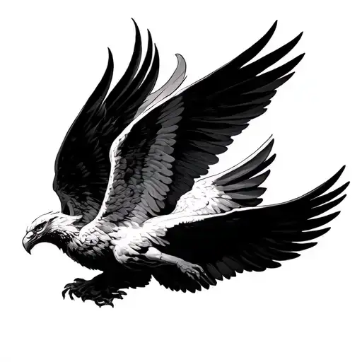 phoenix and icarus falling tattoo design idea