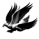 phoenix and icarus falling tattoo design idea