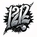 "1212" 121212 tattoo design idea
