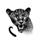 panther tattoo design idea