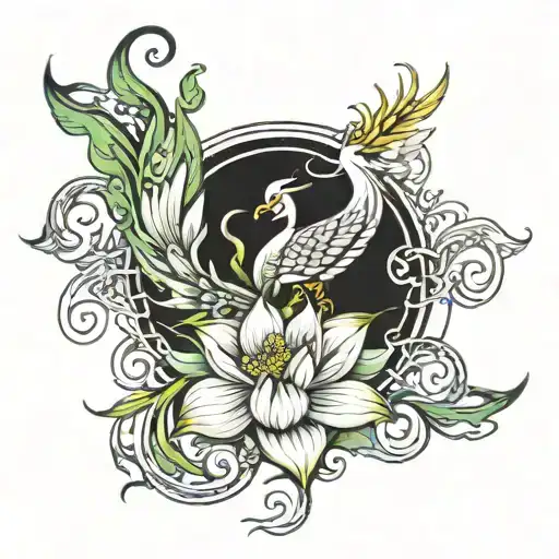 lotus Celtic phoenix rising tattoo design idea