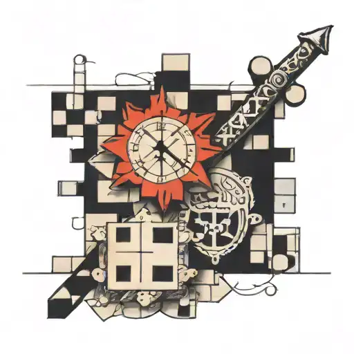 Crossword puzzle tattoo design idea