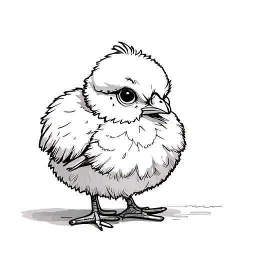 Cute Chick tattoo design idea