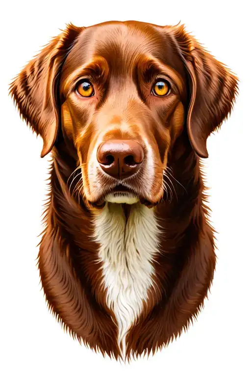 Retriever Labrador Dog Caramel color with Ambar Eye an eyebrow a little lifted and with a background beam tattoo design idea