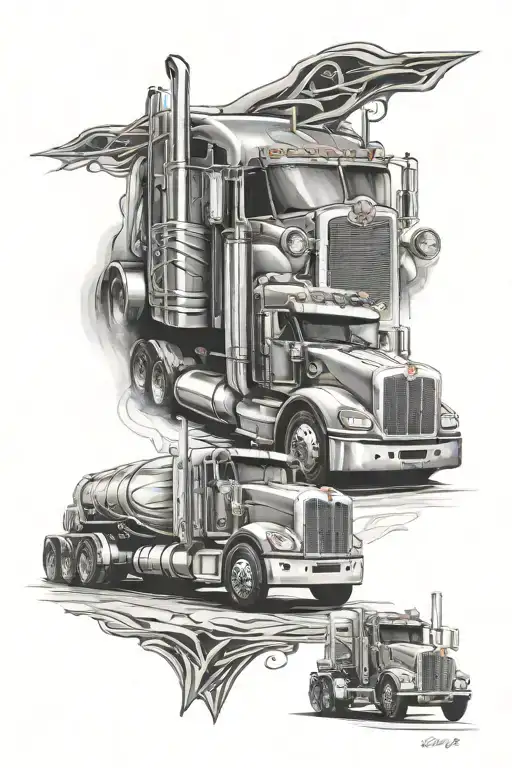 peterbilt tattoo design idea