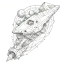 space generational ark  tattoo design idea