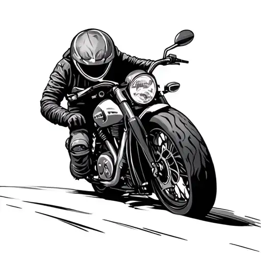 Adventure Motorcycle tattoo design idea