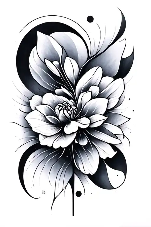 ABBA inspired abstract tattoo design idea