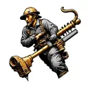 Gold Mining tattoo design idea