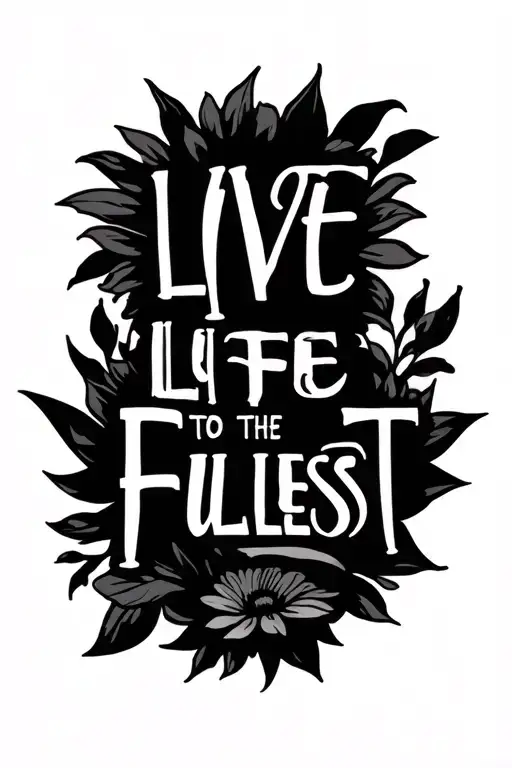 live life to the fullest tattoo design idea