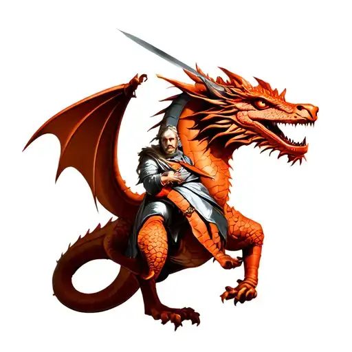 St George killing the dragon tattoo design idea