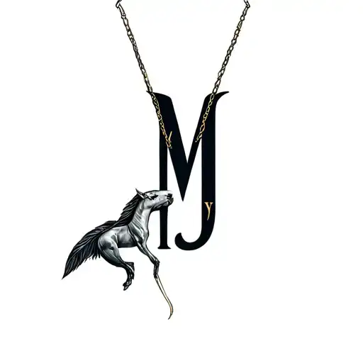 Libra And Sagittarius Combined "M" and "J" tattoo design idea