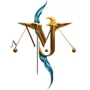 Libra And Sagittarius Combined "M" and "J" tattoo design idea