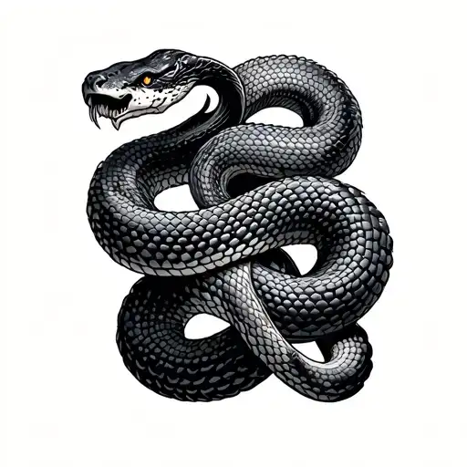 Twin Snake tattoo design idea
