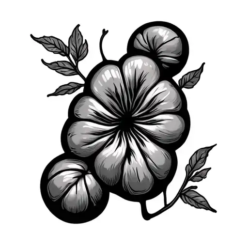 fine line kidney bean tattoo design idea