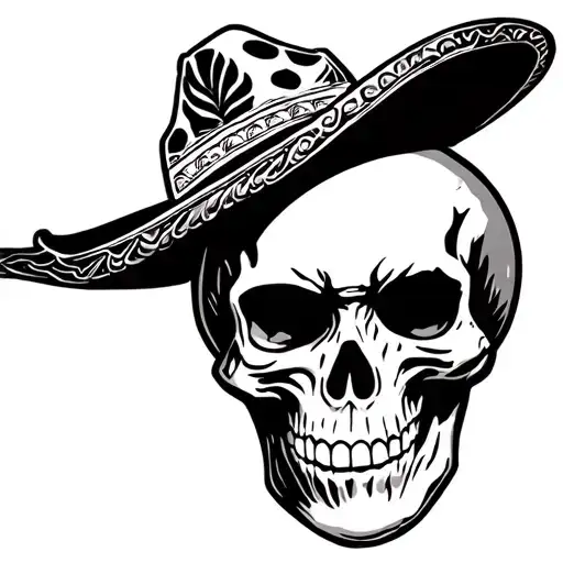 mariachi skull tattoo design idea