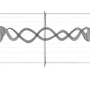 Fibonacci Sequence with audio waves forming tattoo design idea