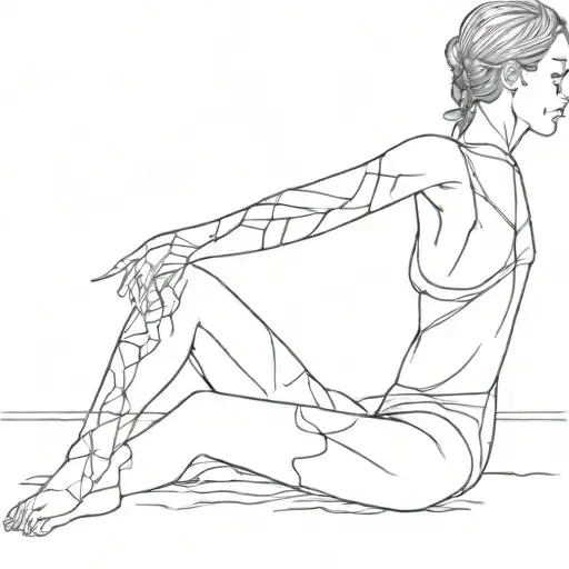 girl after burning bridge leading tattoo design idea