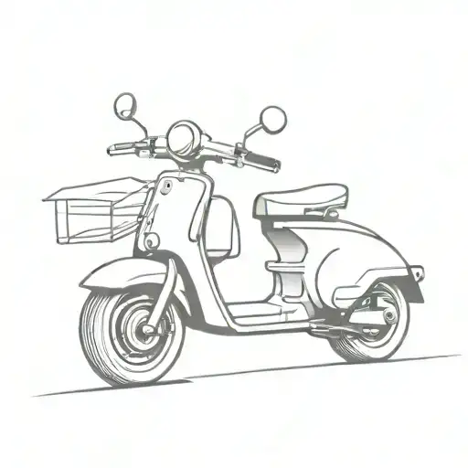 stunt scooter tattoo design idea
